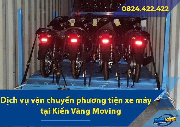 Dịch vụ vận chuyển phương tiện xe máy tại Kienvangmoving