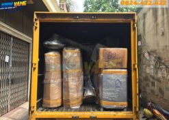 Kiến Vàng Group đóng gói và vận chuyển nhà cho khách hàng từ Hà Nội đi HCM