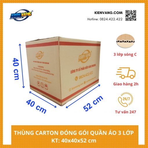 Thùng carton đóng gói quần áo