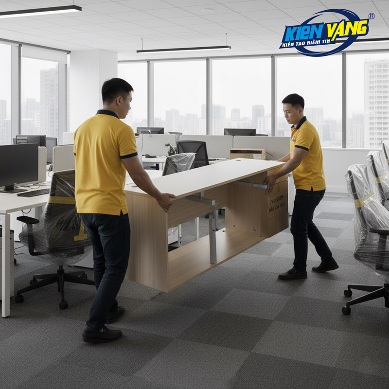 Dịch vụ vận chuyển bàn làm việc của Kiến Vàng