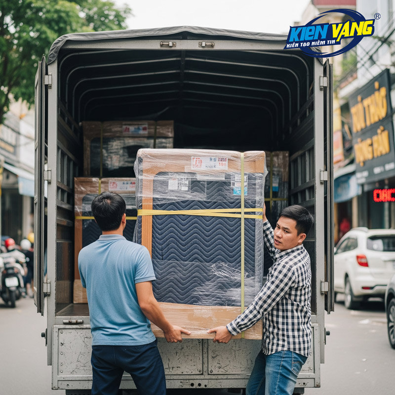 Đội ngũ lành nghề vận chuyển bàn ghế đi tỉnh bằng xe tải