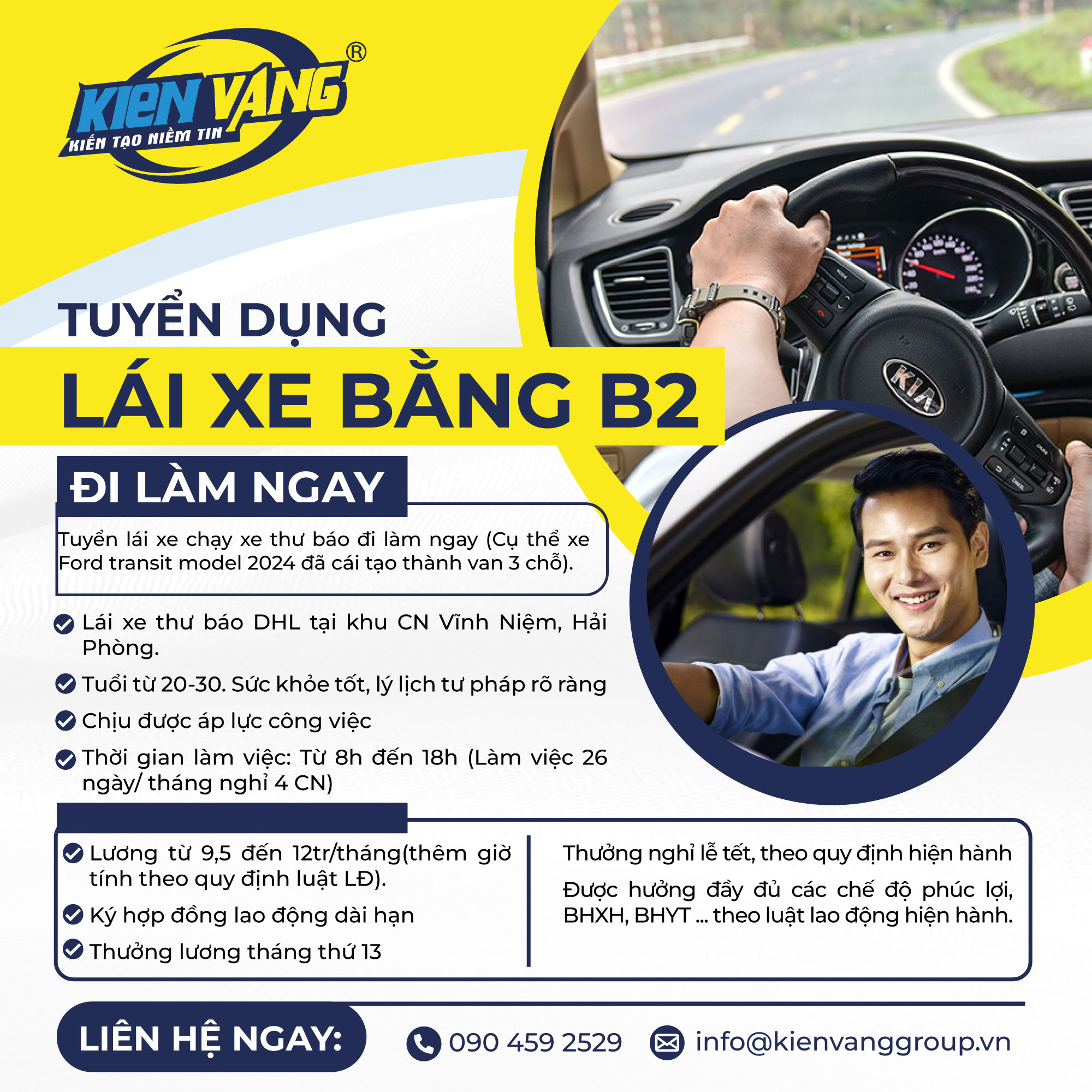 Tuyen dung lai xe Hai Phong