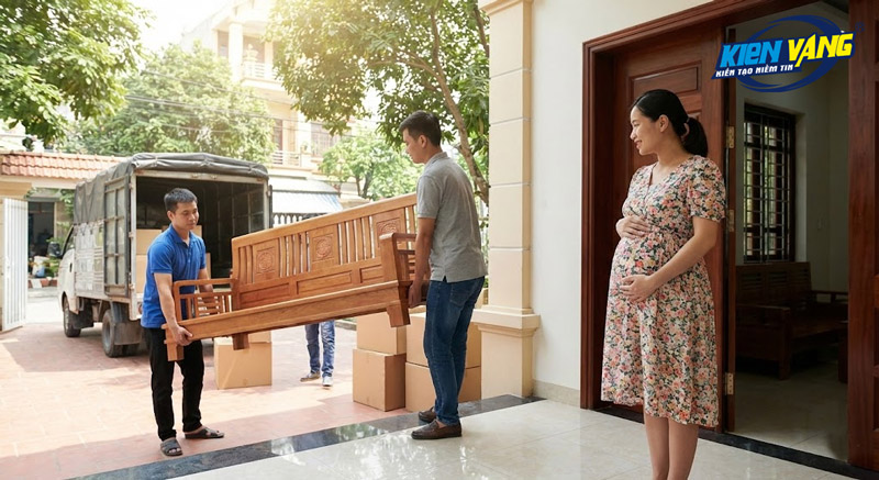 Đảm bảo môi trường sạch sẽ thoáng khí và tránh căng thẳng cho mẹ bầu khi chuyển nhà