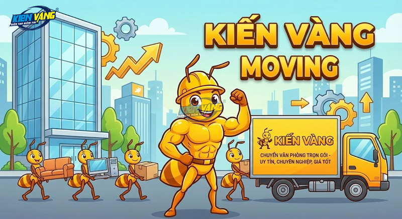 Chuyển nhà Kiến Vàng - chuyên dịch vụ chuyển văn phòng trọn gói