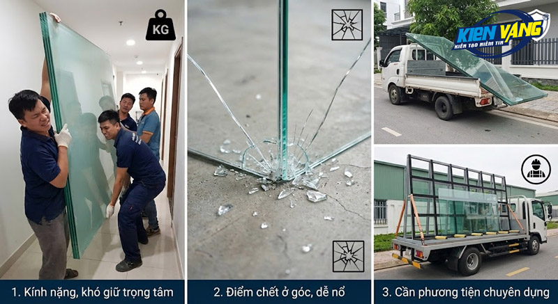 Các khó khăn khi vận chuyển cửa kính văn phòng