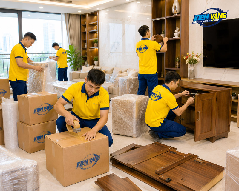 Đội ngũ nhân viên giàu kinh nghiệm chuyển nhà của Kiến Vàng