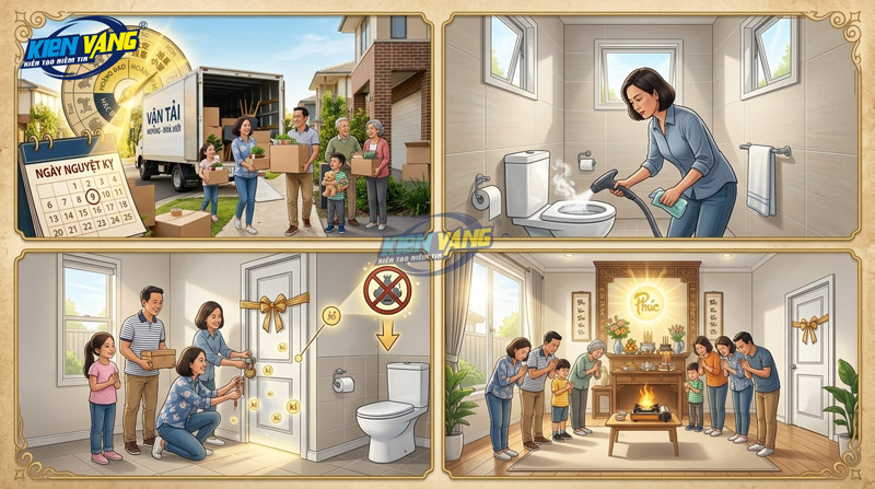 Dọn dẹp vệ sinh trước khi chuyển nhà ngày nguyệt kỵ