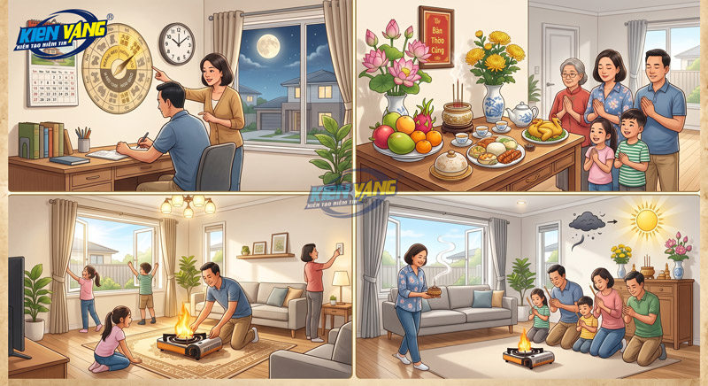 Nghi thức khai lửa giúp mang dương khí vào nhà