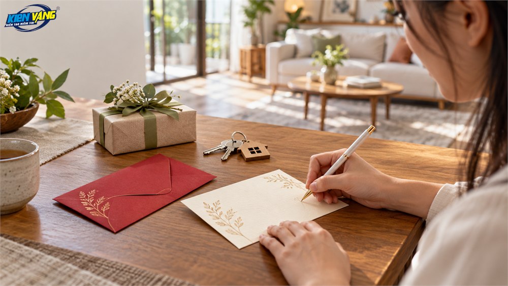 Những mẫu lời chúc tân gia ghi phong bì, thiệp mừng tân gia