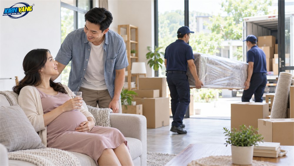Không được để bà bầu khuân vác khi chuyển nhà cả về yếu tố an toàn và huyền học