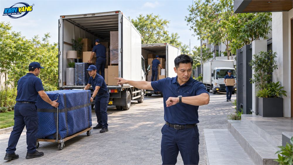 Xe tải Kiến Vàng luôn có mặt đúng giờ lành